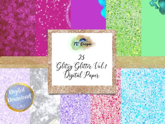 Download Glitzy Glitter Vol. 1 Digital Papers - Glitzy Collection