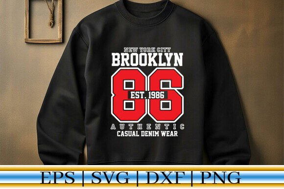 Download Brooklyn 86 NYC Streetwear T-Shirt PNG - Premium Bundle