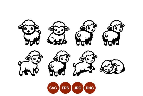 Download Cute Cartoon Lamb Vector - Cartoon Collection