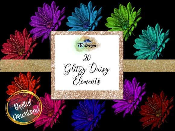 Download Glitzy Daisy Clipart - Glitzy Collection